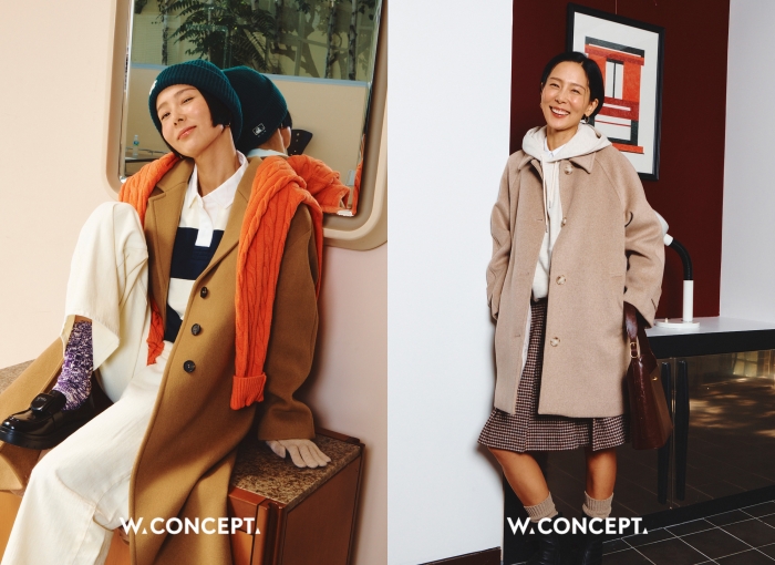 W컨셉 앰버서더 '김나영'이 쓱데이를 기념해 패션 화보를 선보이고 있다. 사진=W컨셉 제공