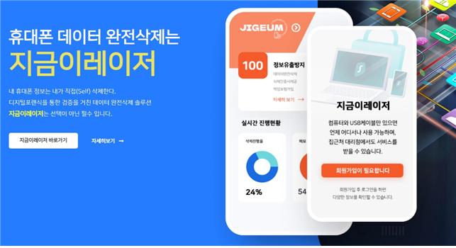 한국이동통신판매점협회이 휴대폰 데이터 완전삭제 서비스를 시행한다. 사진=한국이동통신판매점협회 제공