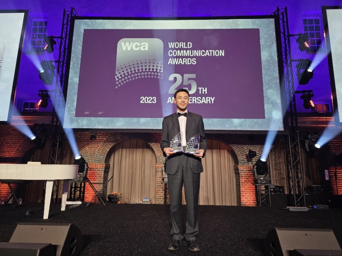 SK텔레콤은 네덜란드 암스테르담에서 열린 월드 커뮤니케이션 어워드(World Communication Awards·이하 WCA)에서 클라우드와 지속 가능 네트워크 기술 분야를 수상했다. 사진=SK텔레콤 제공