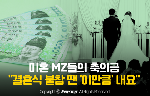 미혼 MZ들의 축의금···&quot;결혼식 불참 땐 '이만큼' 내요&quot;