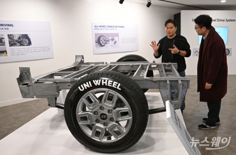 부품을 바퀴 안으로? 실내 넓힌 현대차의 '유니휠' 마법
