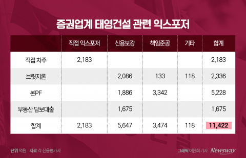 &quot;태영건설 PF익스포저 1.1조&quot;···단기자금시장 경색에 떨고 있는 증권가