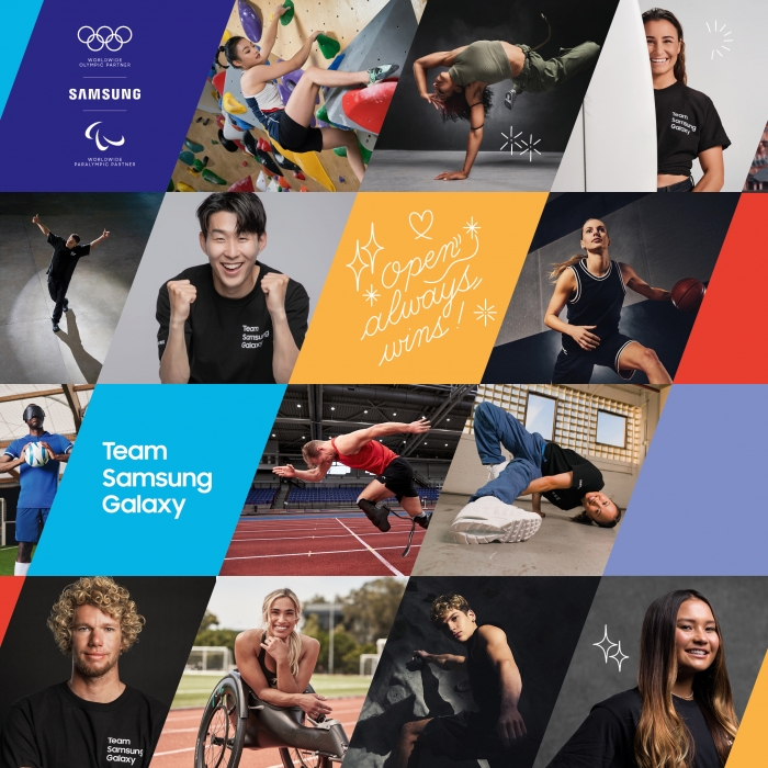 삼성전자가 2024 파리 올림픽·패럴림픽의 캠페인 메시지와 홍보대사 '팀 삼성 갤럭시' 선수 명단을 공개했다. 사진=삼성전자 제공