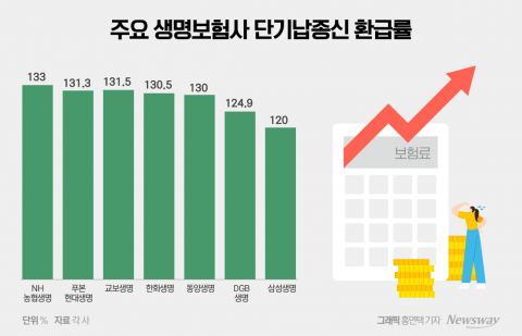 완료 대신 '유지'···생보사, 제재 피해 또 단기납종신 '고환급률' 경쟁