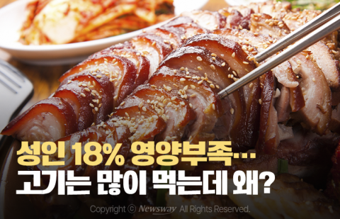 성인 18% 영양부족···고기는 많이 먹는데 왜?