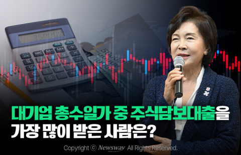 대기업 총수일가 중 주식담보대출을 가장 많이 받은 사람은?