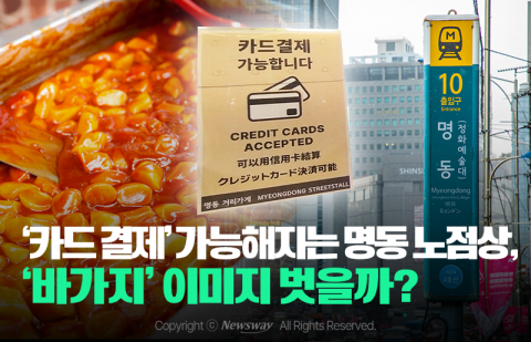 '카드 결제' 가능해지는 명동 노점상, '바가지' 이미지 벗을까?