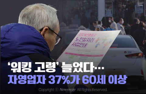 '워킹 고령' 늘었다···자영업자 37%가 60세 이상
