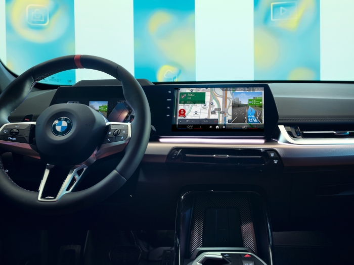 BMW 차량에 적용된 티맵 내비게이션. 사진=BMW코리아 제공