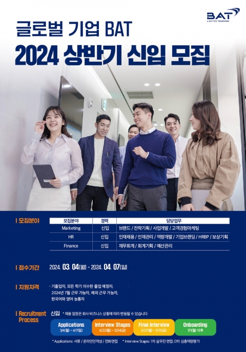 BAT로스만스, 상반기 신입사원 공개 채용