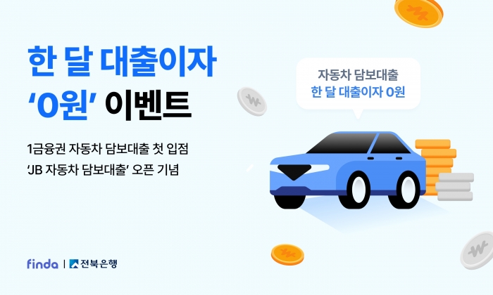 핀다가 전북은행과 손잡고 1금융권 중에서 처음으로 자동차 담보대출 상품을 핀다 앱에 선보인다. 사진=핀다 제공