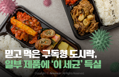 믿고 먹은 구독형 도시락, 일부 제품에 '이 세균' 득실