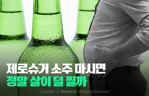 제로슈거 소주 마시면 정말 살이 덜 찔까