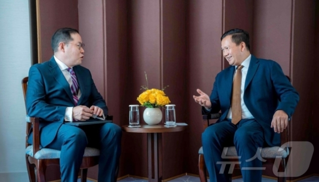 조현상 효성 부회장, 캄보디아 총리와 협력 방안 논의