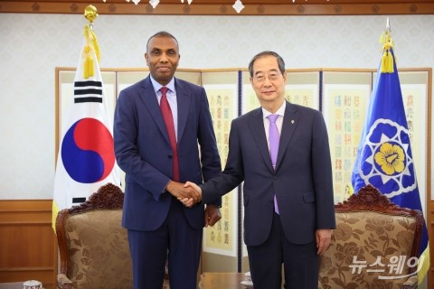 한덕수 국무총리, 함자 압디 바레 소말리아 총리 접견