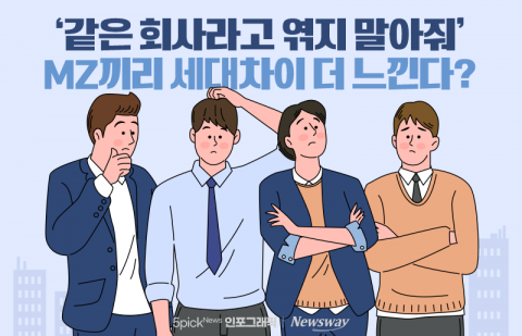 '같은 회사라고 엮지 말아줘' MZ끼리 세대차이 더 느낀다?