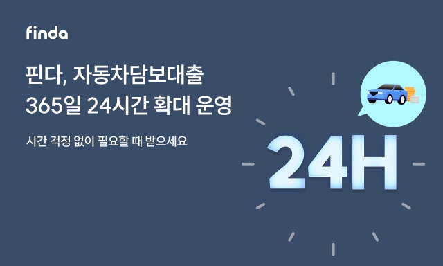 핀다, 자동차 담보대출 24시간 확대 운영···고객 만족도↑