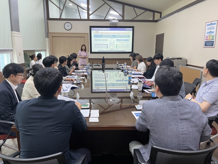 전주기전대학이 전북특별자치도 대학교육혁신체계 고도화를 위해 RIS 사업 참여 설명회를 개최하고 있다.