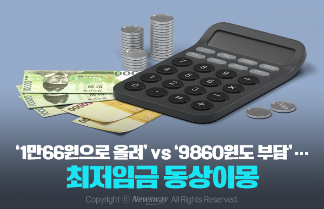 '1만66원으로 올려' vs '9860원도 부담'···최저임금 동상이몽