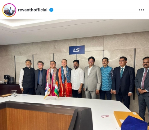구자은 LS그룹 회장, 印텔랑가나주 총리 만나 투자논의