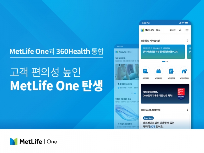 메트라이프생명이 다양한 고객 서비스를 한 곳에서 이용할 수 있는 앱 '메트라이프 원(MetLife One)'을 통합 오픈했다. 사진=메트라이프 제공