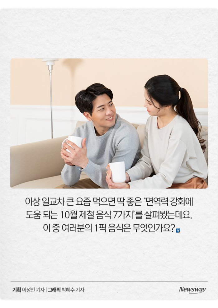 독한 가을 감기 물리쳐줄 '10월 제철 음식 7가지' 기사의 사진