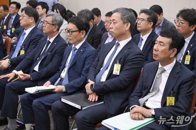 국감 과방위 증인으로 출석한 김진구·윤병운·김장현·정기환·이충훈