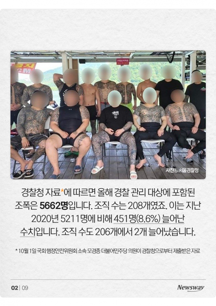 '문신은 과학' MZ 조폭들의 2024년 근황 기사의 사진