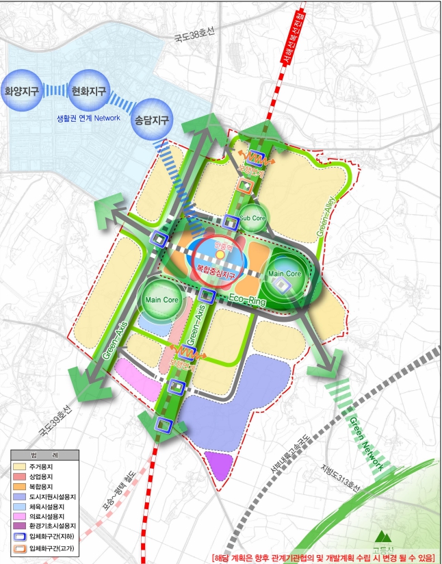 평택 안중역세권 도시개발 구상도. 사진=평택시 제공