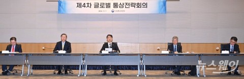 글로벌 통상전략회의 모두발언 하는 안덕근 산업부 장관