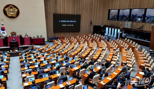 尹 탄핵소추안 '불발'···與 집단퇴장에 정족수 미달(종합)