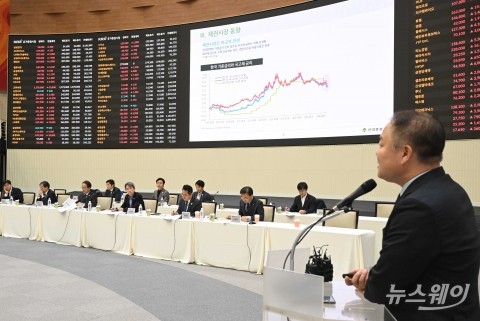 '비상계엄' 시황발표 경청하는 野3당 정무위원회