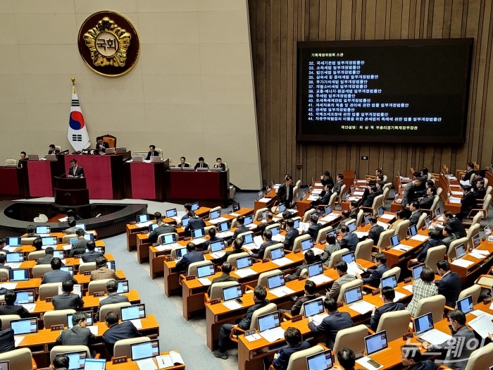 10일 오후 국회 본회의에서 금투세 폐지·가상자산 과세 유예법안이 통과 됐다. 사진=이수길 기자