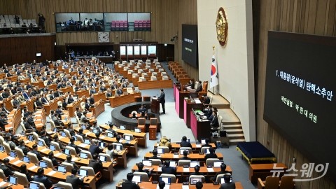 국회, 尹대통령 탄핵···찬성 204표·반대 85표