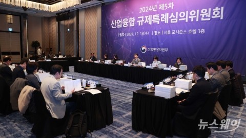 산업융합 규제특례심의위원회 참석한 안덕근 산자부 장관