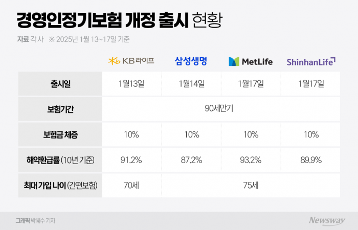 생명보험사들이 최근 개정된 경영인정기보험을 연이어 출시하고 있다. 사진=박혜수 기자