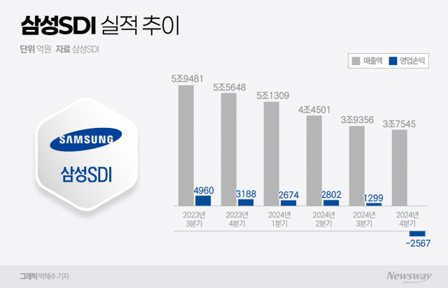 삼성SDI, 8년 만에 분기 적자···"투자·배당 줄여 불확실성 대응"(종합)