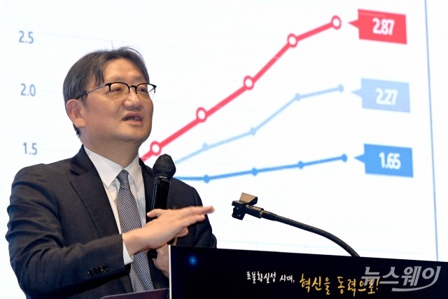 기조강연 하는 권기섭 경사노위원장