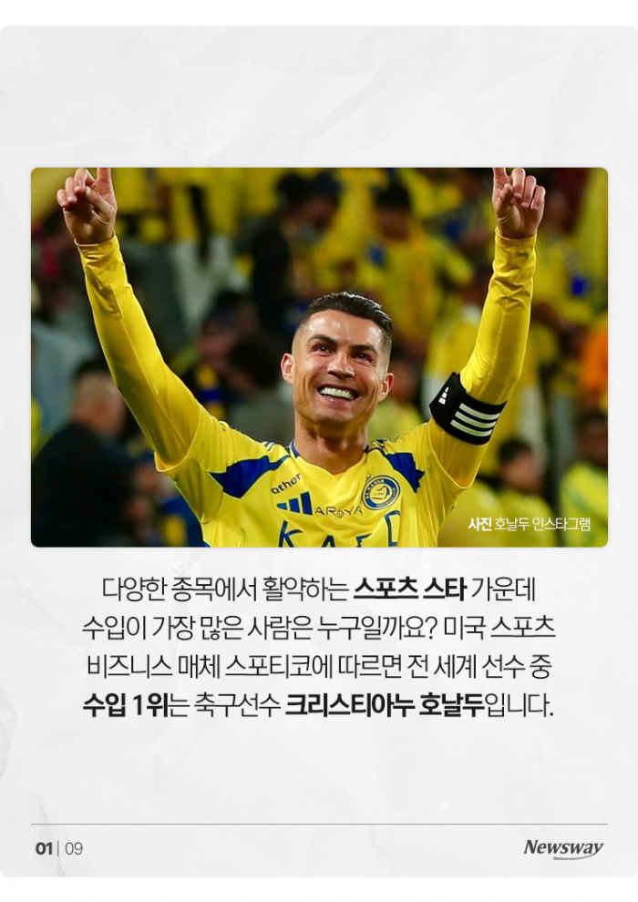 스포츠 스타 수입 100위권 모두 남자···여성 차별 아냐? 기사의 사진