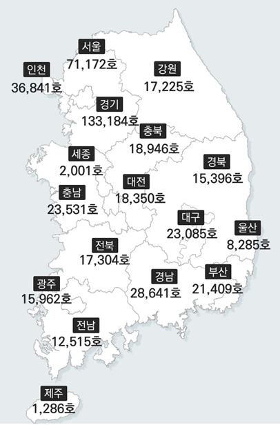 2025년~2026년 공동주택 입주예정 물량 전망치 (사진=한국부동산원)