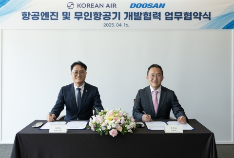 두산에너빌리티, 대한항공 손잡고 항공 엔진 개발 나선다