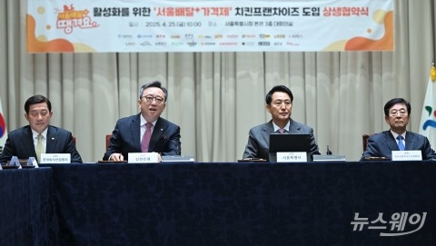 '서울배달+땡겨요 활성화' 인사말 하는 정상혁 신한은행장