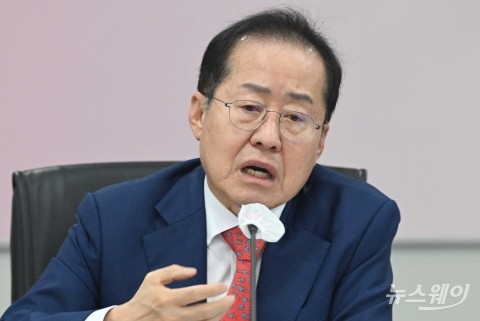 '기업노동 정책' 방향 발표하는 홍준표 국민의힘 대선경선 후보