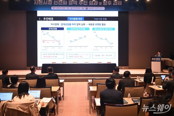 김소영 금융위원회 부위원장이 8일 오후 서울 여의도 한국거래소에서 열린 자본시장 선진화 세미나에서 기조발제를 하고 있다. 사진=강민석 기자 kms@newsway.co.kr
