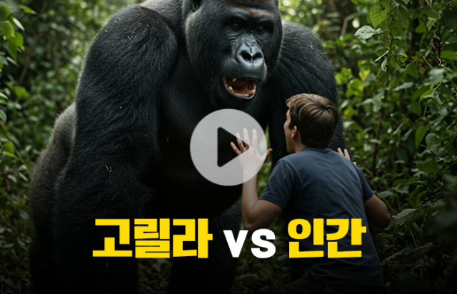 고릴라 1마리 vs 인간 100명···승자는?