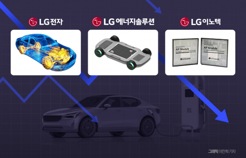 '캐즘' 맞은 LG그룹 車 사업···전장 웃고 배터리 울었다