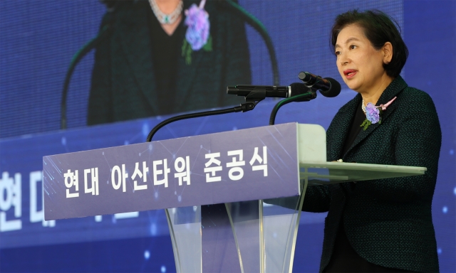 현정은, 250m 아산타워 세웠다···"현대엘리 40년 결실"