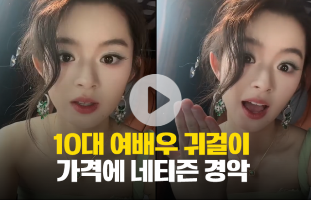 10대 여배우 귀걸이 가격에 네티즌 경악