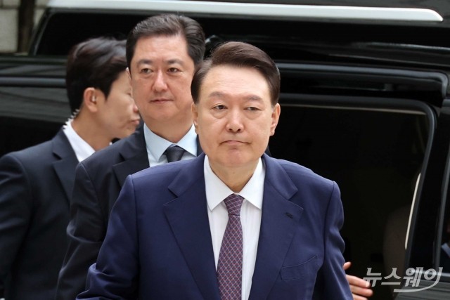 7차 공판 출석하는 윤석열 전 대통령