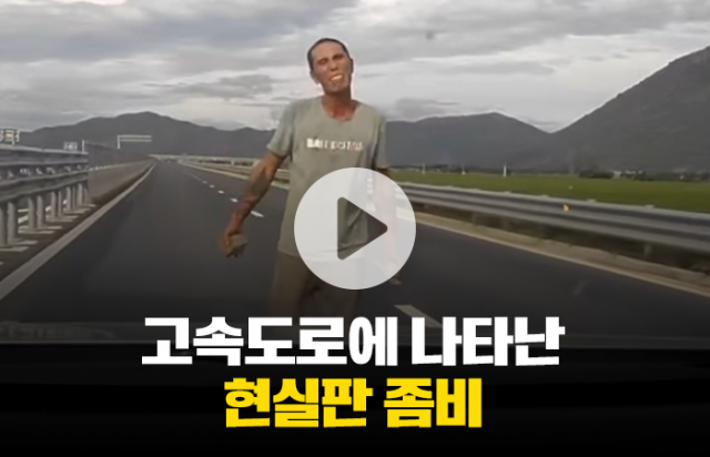 달리는 차에 뛰어든 현실판 좀비